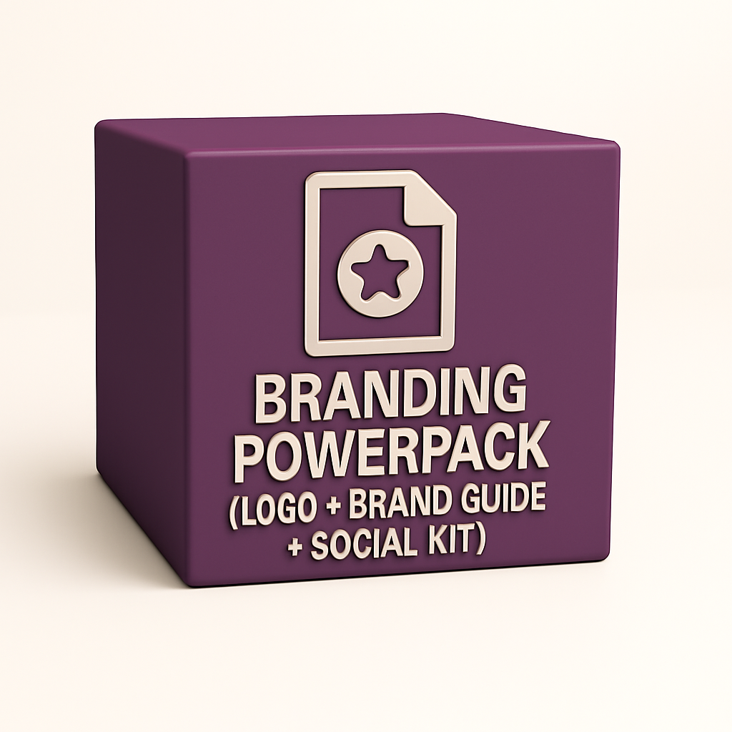 Branding PowerPack (Logo + Brand Guide + Social Kit)